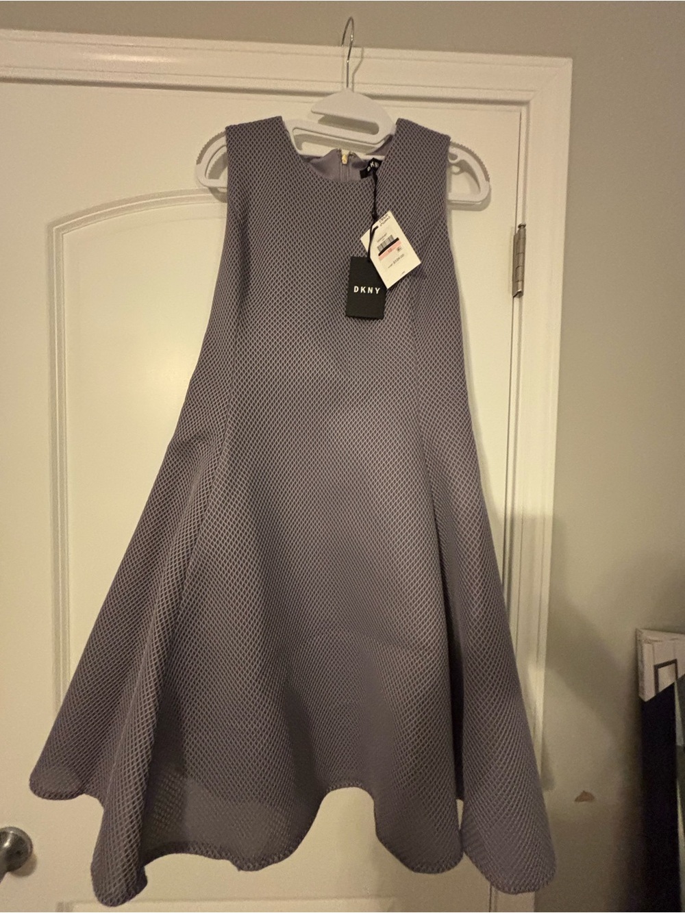 DKNY Lavender Midi Fit-and-Flare Dress